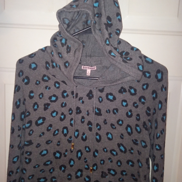 Vintage juicy sweater tracksuit Hoodie Grey/Blue Small EUC - Picture 6 of 11